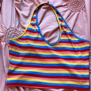 It’s a colorful  shirt good for them hot days.